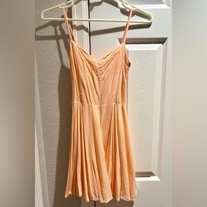 Talula Peach Pink Short Sun Dress Strappy A-line fit & Flare V-Neck Size 00